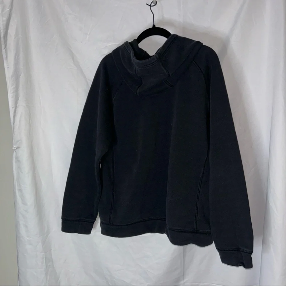Adidas Hoodie 3 Stripes Pullover Drawstring Jacket Long Sleeve Black White Large